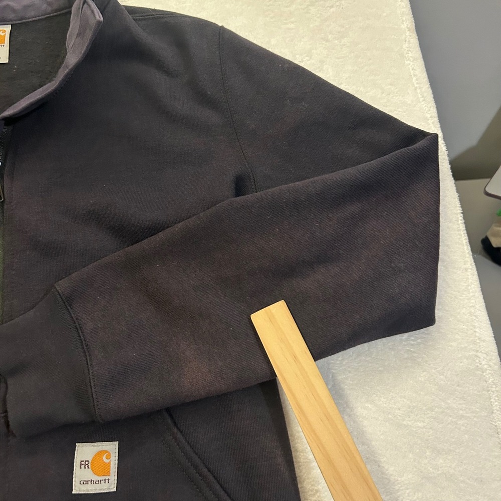 Carhartt FR Flame Resistant Zip Jacket Sweatshirt Men S Navy NFPA 2112 101247 - Picture 6 of 12